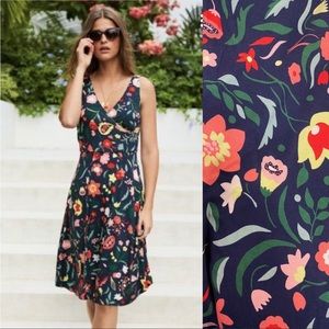 Boden Willa Jersey Dress Floral Pattern Size  10